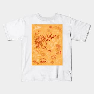 Libra Zodiac Art Horoscope Design Kids T-Shirt